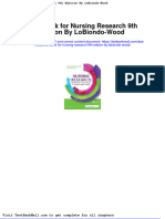 Full Download Test Bank For Nursing Research 9th Edition by Lobiondo Wood PDF Full Chapter