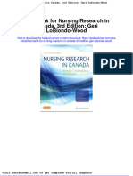 Full Download Test Bank For Nursing Research in Canada 3rd Edition Geri Lobiondo Wood PDF Full Chapter