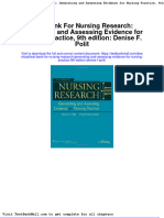 Full Download Test Bank For Nursing Research Generating and Assessing Evidence For Nursing Practice 9th Edition Denise F Polit PDF Full Chapter