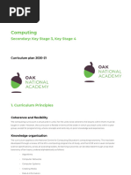 Oak 2021 Secondary Ks3 Ks4 Computing