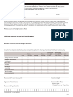 International Financial Recommendation Form