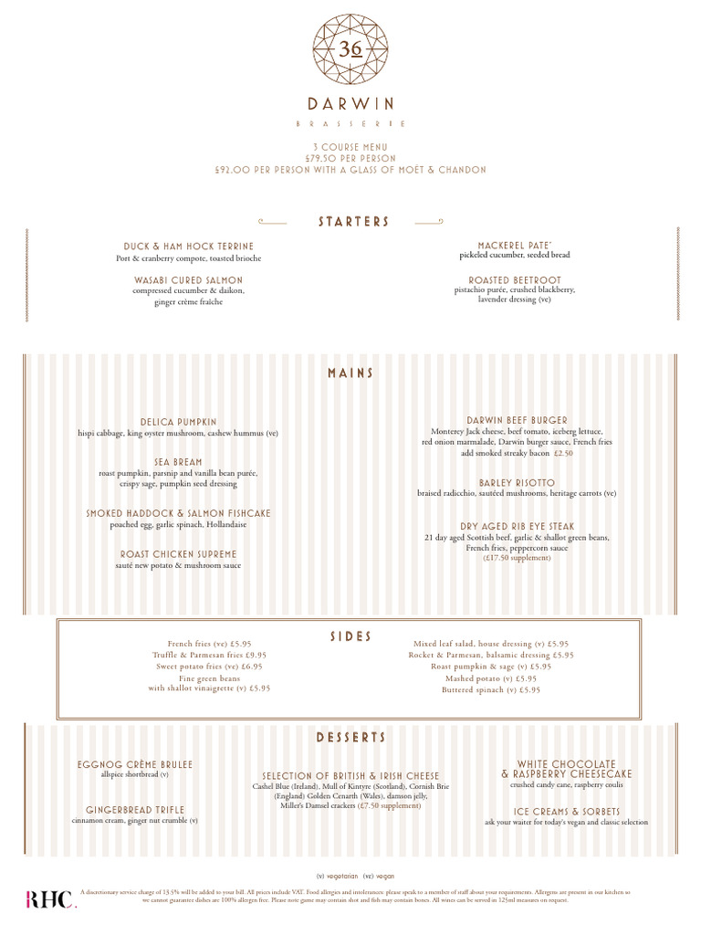 Three-Course Menu with Wine Options | PDF