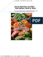 Full Download Test Bank For Nutrition and Diet Therapy 10th Edition Ruth A Roth PDF Full Chapter