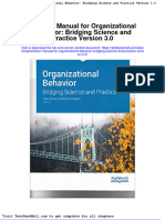 Solution Manual For Organizational Behavior Bridging Science and Practice Version 3 0