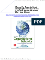 Solution Manual For Organizational Behavior: Emerging Knowledge. Global Reality, 9Th Edition, Steven Mcshane, Mary Von Glinow