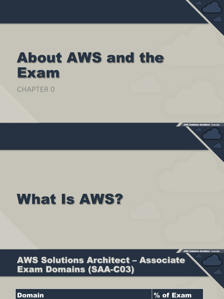 AWS Solutions Architect Exam Overview | PDF | Amazon Web Services ...