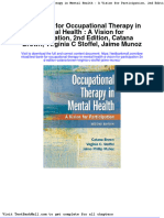 Full download Test Bank for Occupational Therapy in Mental Health a Vision for Participation 2nd Edition Catana Brown Virginia c Stoffel Jaime Munoz pdf full chapter