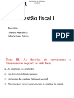 TemaIII As Decisões de Investimento e Financiamento