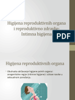 Higijena Reproduktivnih Organa I Reproduktivno Zdravlje