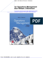 Full Download Test Bank For Operations Management 14th Edition William J Stevenson PDF Full Chapter