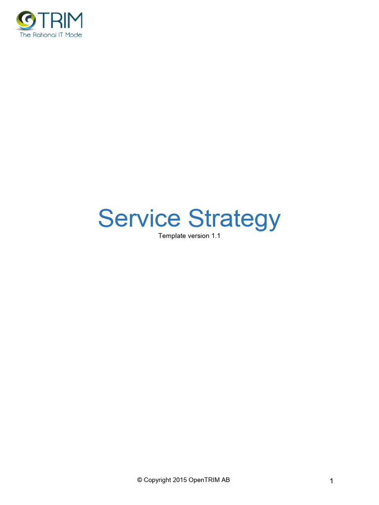 Template Service Strategy 1.1 | PDF | Strategic Management | Strategic ...