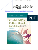 Full Download Community and Public Health Nursing 2nd Edition Harkness Demarco Test Bank PDF Full Chapter