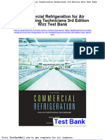 Full Download Commercial Refrigeration For Air Conditioning Technicians 3rd Edition Wirz Test Bank PDF Full Chapter
