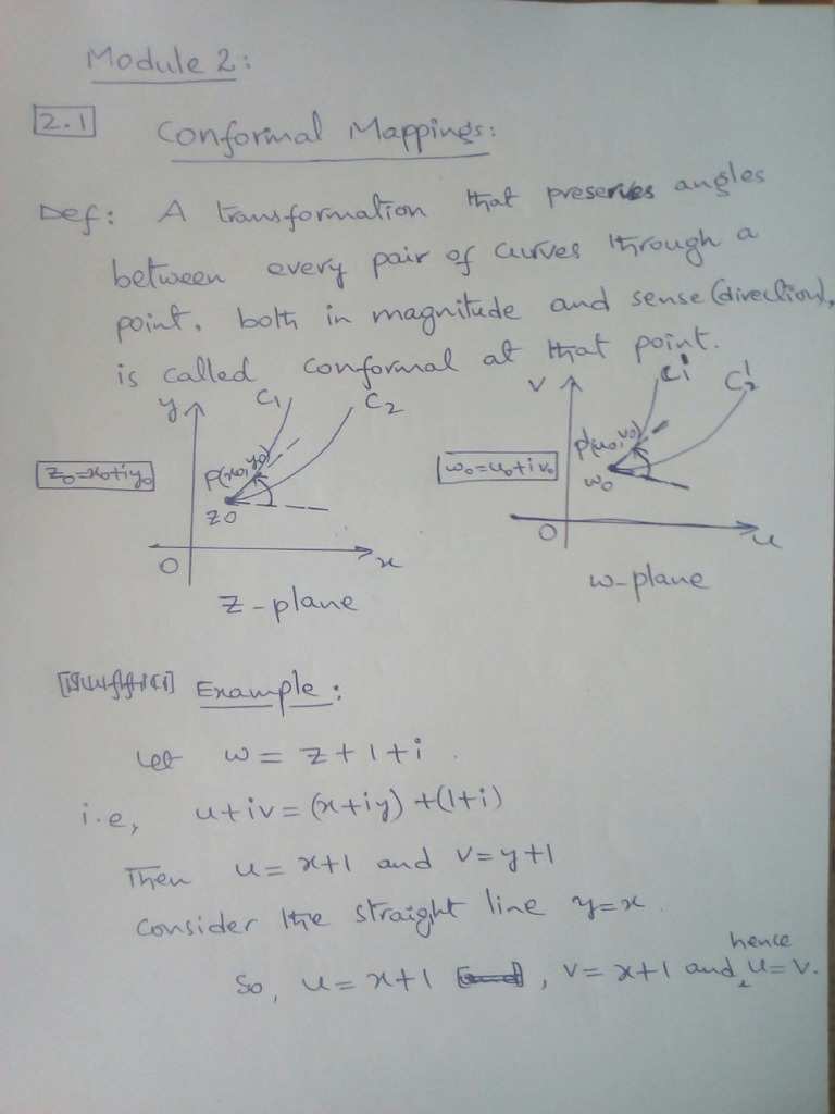 12-Module 2 - Conformal Mappings-Introduction.-04-08-2023 | PDF