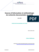 Sources D'information Et Méthodologie de Recherche Documentaire en Santé