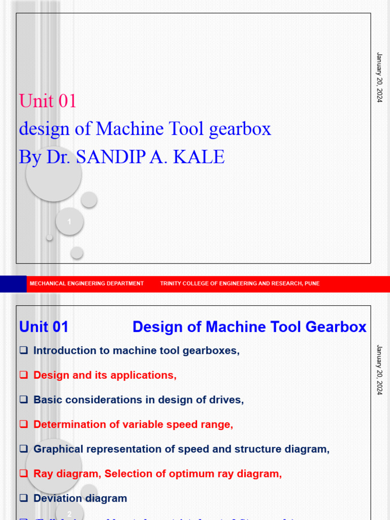 Design Principles of Machine Tool Gearbox | PDF
