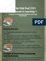 Assessment in Learning 1 