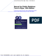 Full Download Solution Manual For Public Relations Writing Form Style 10th Edition PDF Full Chapter