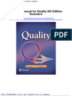 Full Download Solution Manual For Quality 6th Edition Summers PDF Full Chapter