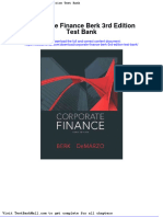 Full Download Corporate Finance Berk 3rd Edition Test Bank PDF Full Chapter