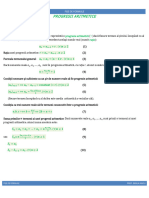 PROGRESII Aritmetice - Formule