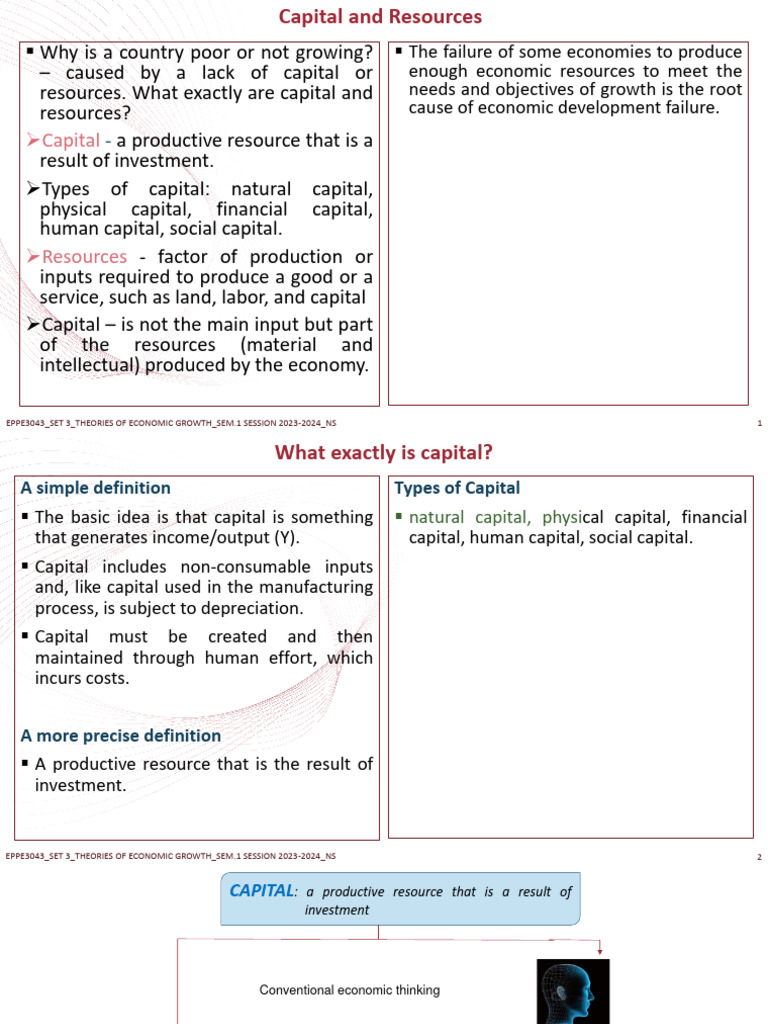 Understanding Capital and Economic Growth | PDF | Factors Of Production ...