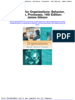 Full Download Test Bank For Organizations Behavior Structure Processes 14th Edition James Gibson PDF Full Chapter