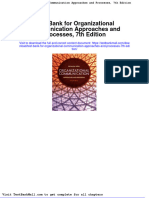 Full download Test Bank for Organizational Communication Approaches and Processes 7th Edition pdf full chapter