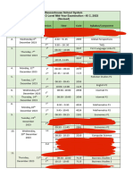 Grade IX Mid Term Examination Datesheet 2023 Revised