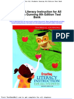 Full Download Creating Literacy Instruction For All Students Gunning 8th Edition Test Bank PDF Full Chapter