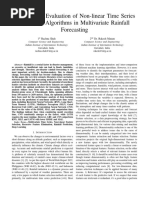 Performance Evaluation of Non-Linear Time Series Prediction Algorithms in Multivariate-Multistep Rainfall Forecasting