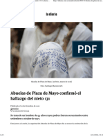 Abuelas de Plaza de Mayo Confirmó El Hallazgo Del Nieto 131 La Diaria Uruguay