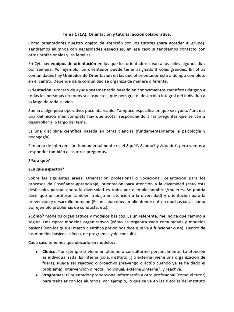 Tema 1A Apuntes | PDF | Sicología | Teoría
