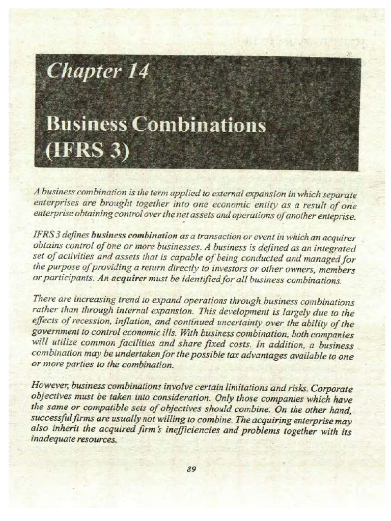 Chapter 14 - Business Combinations | PDF