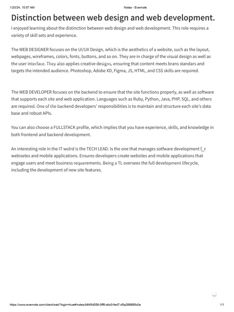 Notas distinction between web design and web development pdf