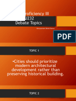 Debate Topics JJ232