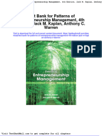 Full Download Test Bank For Patterns of Entrepreneurship Management 4th Edition Jack M Kaplan Anthony C Warren PDF Full Chapter