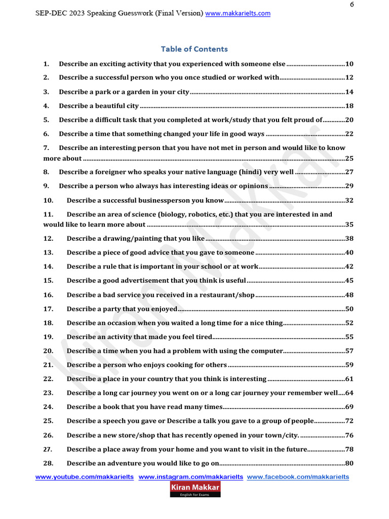 Kiran makkar s speaking cue cards sep dec 2023 final version 21 pdf