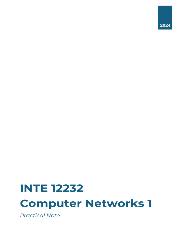 INTE 12232 Computer Networks Practical Notes V2!1!28-1 | PDF