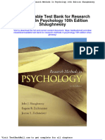 Full Download Downloadable Test Bank For Research Methods in Psychology 10th Edition Shaughnessy PDF Full Chapter