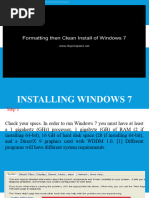 Science Installing Windows 7