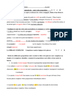 Évaluation Grammaire 5e Phrase Complexe