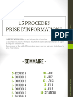 15 Procédés - Prise D'informations