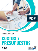 Brochure Esp. Costos y Presupuestos