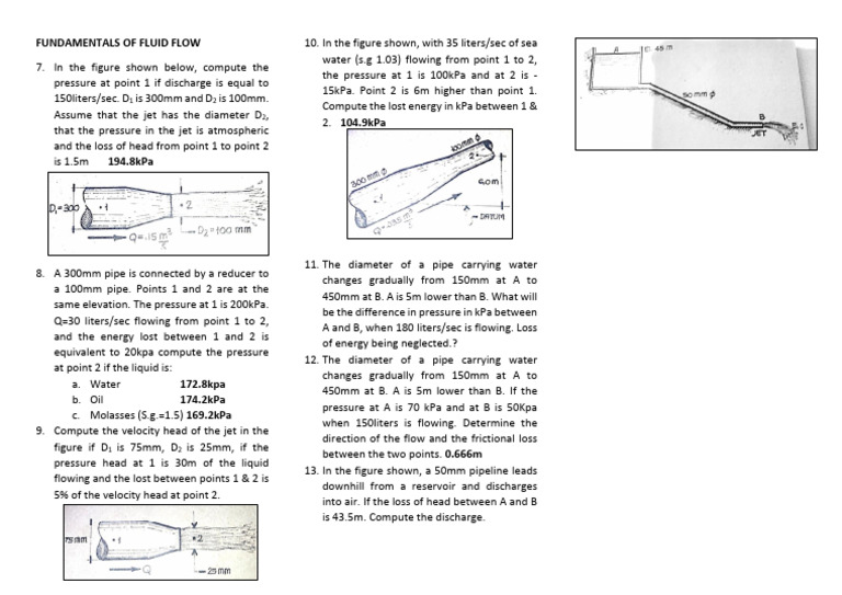 Fundamentals Of Fluid Flow Ii Pdf Pressure Phases Of Matter
