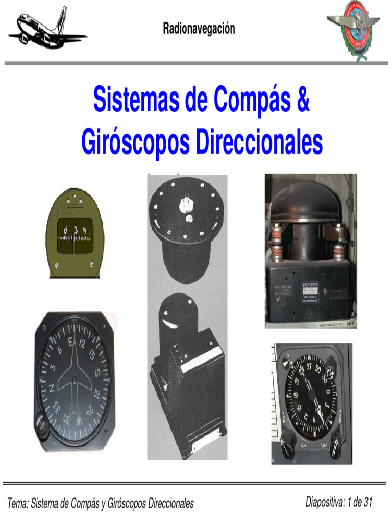 Compás y Giróscopos Direccionales en Aviación | PDF | Giroscopio | Avión