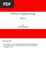 02 Python Programming Basics Part I