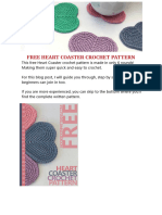 Heart Coaster Crochet Pattern