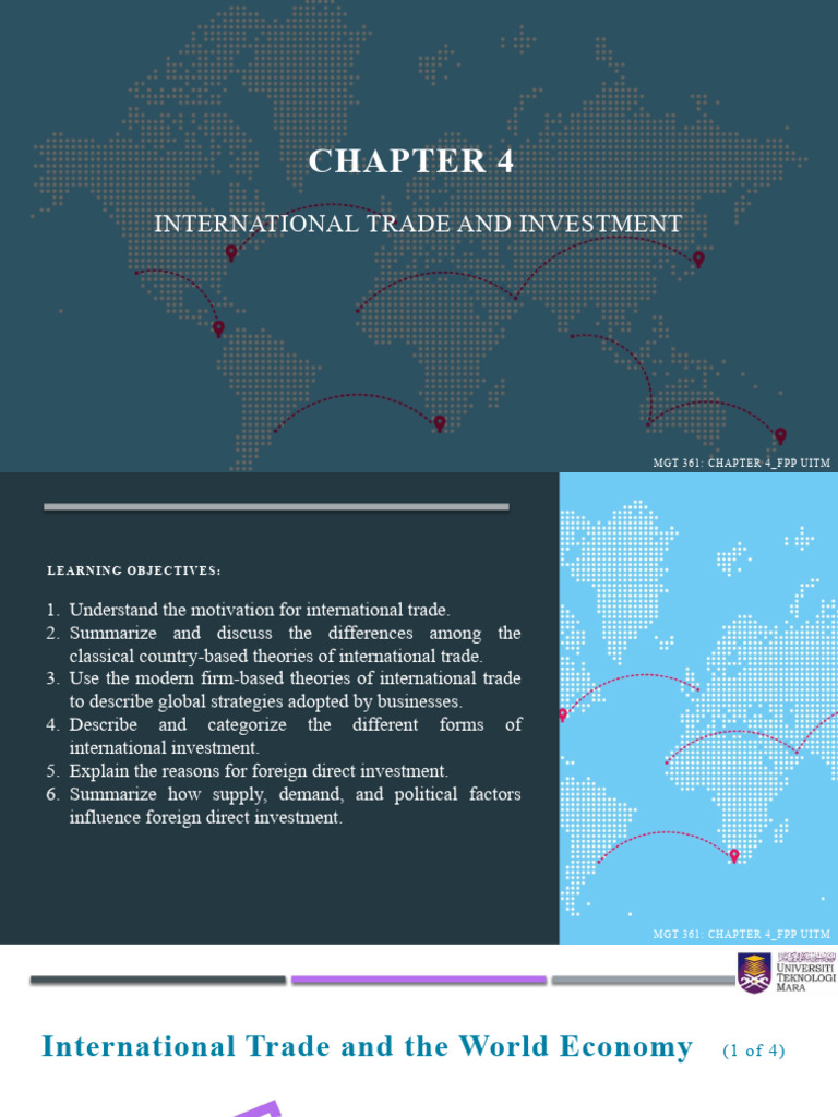 CHAPTER 4 International Trade Investment | PDF | Foreign Direct ...