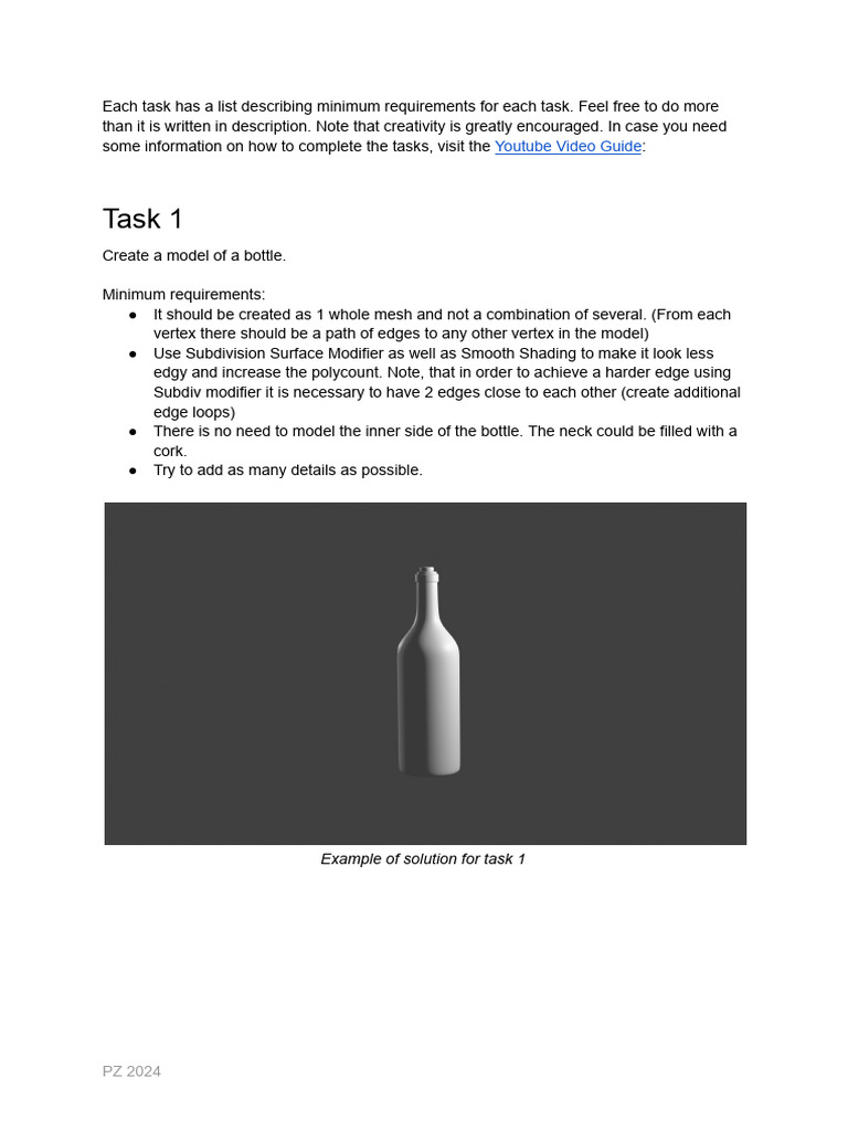 3D Modeling Tasks and Guidelines | PDF | Rendering (Computer Graphics ...